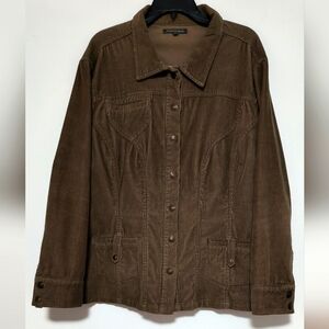 Vintage Women's Olive Green Corduroy Plus Jacket / Size 1X / Price Dropped!
